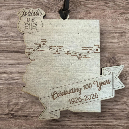 Arizona Route 66 Centennial Ornament | Celebrating 100 Years (1926–2026)