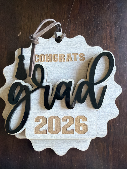 Graduation Gift Card Holder – Congrats Grad 2026 Wooden Keepsake