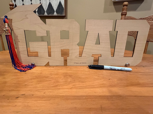 Grad Sign with Tassels | Sign or Guest Book