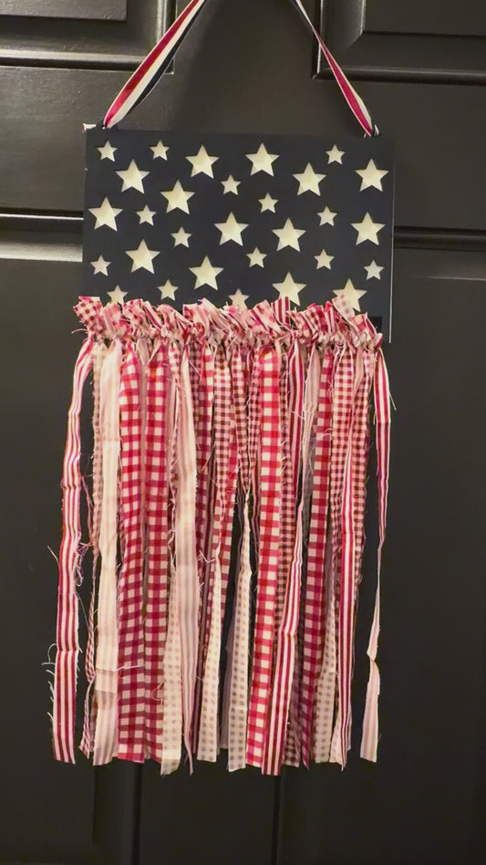Patriotic Stars & Stripes Door Hanger